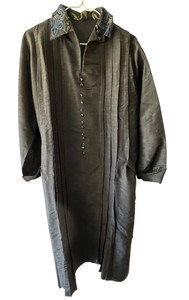 lot 238 image: Antique Dress with Embroidered Collar