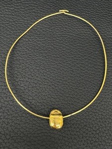 lot 12B image: Vintage MMA 1997 Gold Plated Scarab Necklace