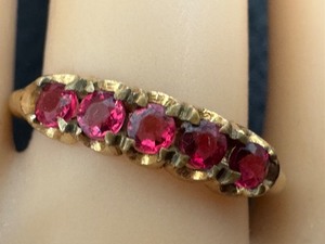 lot 17B image: Vintage 10k Gold and Ruby Ring