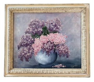 lot 343 image: Framed Hydrangea Original Painting