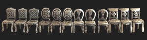 lot 314 image: Chair Figurine Table Place Card Holders