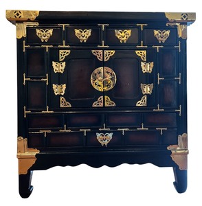 lot 307 image: Vintage Chinese Style Cabinet  Vintage Asian Nightstand