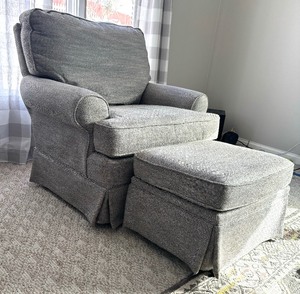 lot 103 image: Best Furniture Swivel Rocking Chair with Ottoman