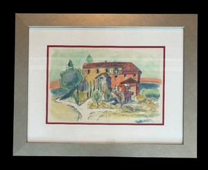 lot 23 image: Tuscan Farmhouse Print by Stellar Design Studio