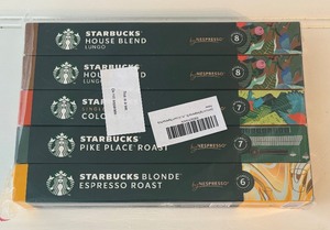 lot 37 image: 50 New Starbucks Nespresso Pods including Expresso Roast, Pike Place Roast, House Blend and More
