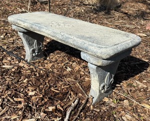lot 182 image: Charming Cement Bench