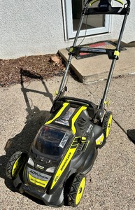 lot 22A image: RYOBI Cordless Mower RY40109 with Bag Needs Battery and Charger