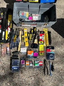 lot 137 image: Stack On Tool Box Filled with Variety of Tools