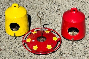 lot 131 image: Trio of Petite Bird Feeders