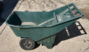 lot 135 image: Large Plastic Gardening Cart  Wheelbarrow