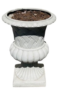 lot 126 image: Large White Urn Planter