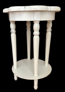 lot 43A image: Petite Tall Distressed Side Table