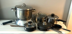 lot 80 image: Pots and Pans by Calphalon, All-Clad, International Cookware, Gotham and More