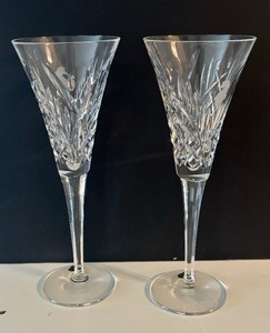 lot 84 image: Waterford Crystal Prosperity Seahorse Champagne Flutes
