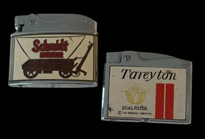 lot 97 image: Vintage Schmidt Beer and Tareyton Lighters