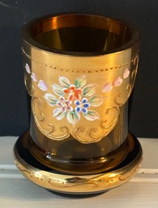 lot 265 image: Petite Vintage Bohemian Glass Vase