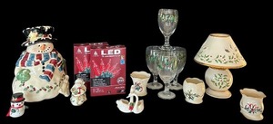 lot 209 image: Pretty Holiday Decor including Lenox Pieces, Red String Lights and More