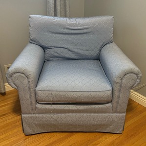 lot 284 image: Light Blue Calico Corners Upholstered Chair
