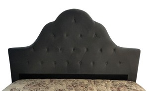 Deep Grey Upholstered King Bed Frame