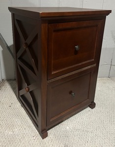 lot 297 image: Decorative Wooden File Cabinet