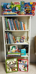 lot 395 image: Fun Variety of Childrens Books and Bookshelf