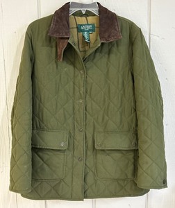 lot 397 image: LAUREN by Ralph Lauren Green Quilted Jacket