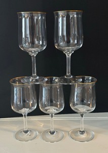 lot 275A image: Golden Rimmed Stemware