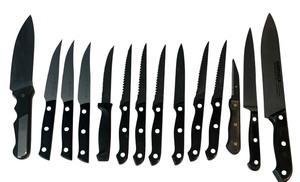 lot 358 image: Variety of Kitchen Cutlery by Koch Messer, Tramontina, Show Time Six Star, Balck Angus II and JA Henckels