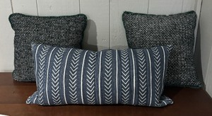 lot 412 image: Three Decorative Accent Pillows