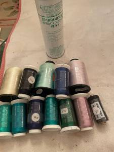 lot 143 image: Collection of Embroidery Threads with Spray Adhesive