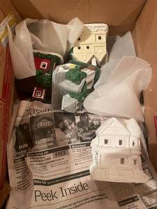 lot 154 image: Collection of Christmas Village Houses and Decorations