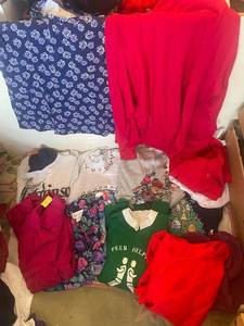 lot 169 image: Collection of Vintage Clothing Including Sweaters and Shirts