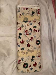lot 186 image: Roll of Moleskin Holiday Print Textile Fabric