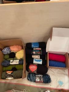 lot 188 image: Collection of Assorted Yarn Skeins in Various Colors