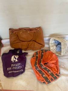 lot 229 image: Assortment of 4 Tote and Drawstring Bags