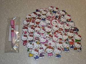lot 430 image: 50 Total Brand New Hello Kitty Stickers And Pen P