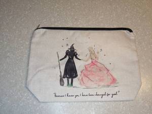 lot 438 image: New Wicked Cosmetic Bag Because I Knew You I Have Been Changed For Good P