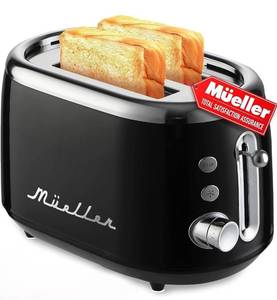 lot 124 image: New MELLERHOME RetroMod 2 Slice Toaster Black B