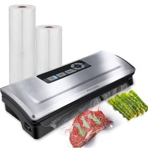lot 95 image: Brand New Precision Vacuum Sealer Machine Powerful Food Sealer 8-in-1 Easy Presets Compact Design Silver $119.00 Retail B