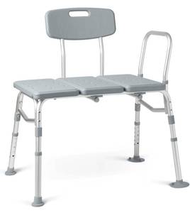 lot 90 image: Brand New Medline Transfer Bench with Backrest for Shower and Bathtub $59.99 Retail B