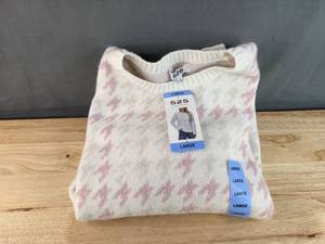 lot 85 image: Brand New 525 Brand Super Soft Sweater Pink Gray White Womens Size Large N
