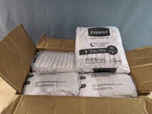lot 61 image: 40 Depends Fresh Protection Night Defense 12 Hour Protection Size XXL Underwear B