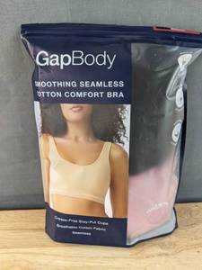 lot 69G image: New GAP Body Two Pack Cotton Seamless Bras Pink Black Womens Size XL N