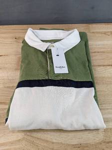 lot 86 image: Brand New Goodfellow & Co Long Sleeve Top Green Blue White Mens Large N
