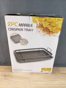 lot 120 image: New 2-Piece Marble Crisper Tray B