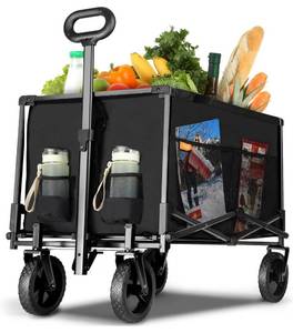 lot 12G image: New Tempera Collapsible Foldable Wagon with 220lbs Weight Capacity $65.99 Retail B