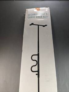 lot 169 image: New Stander Wonder Pole, Security-Pole and Curve Grab Bar, Tension Mounted Floor to Ceiling for Seniors $169.00 Retail B