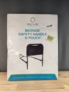 lot 164 image: New Able Life Bedside Safety Handle, Padded Stand Assist Railing for Seniors $49.85 Retail B