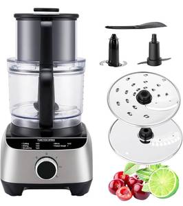 lot 156 image: New 14-Cup Food-Processors, 2.5L-Large-Vegetable-Chopper With Slicing Blade, Cheese Shredding, Meat Grinder Chopping, Mince, Knead Doughing, Mixing Blender-Food-Processor-ComboB