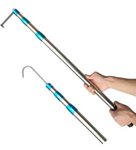 lot 161 image: Brand New Cargo Grabber Reach Retriever Tool, 6.3 Ft Telescoping Pull Pole With Two Hooks $29.99 Retail B